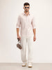 Slim Fit Textured AOP Shirt | Pink