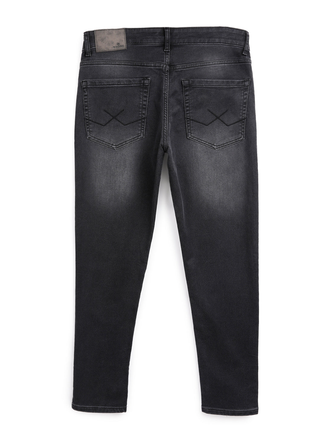 Skinny Cropped Washed Charcoal Jeans