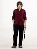 Solid Regular Fit Shirt | Wine
