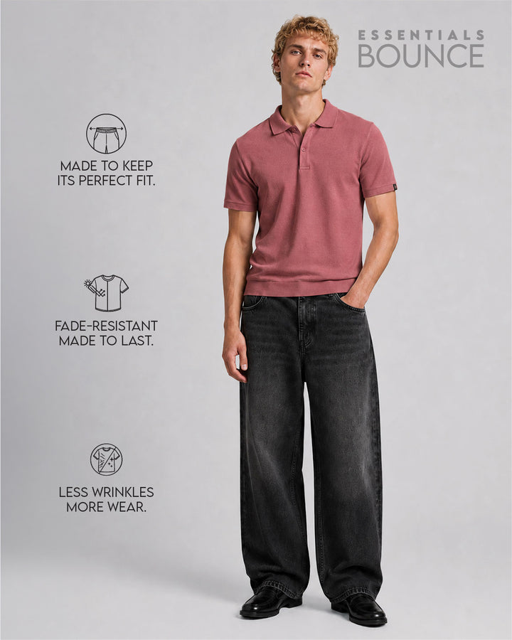No Brainer Bounce Slim Fit Polo T-Shirt | Essential | Pink