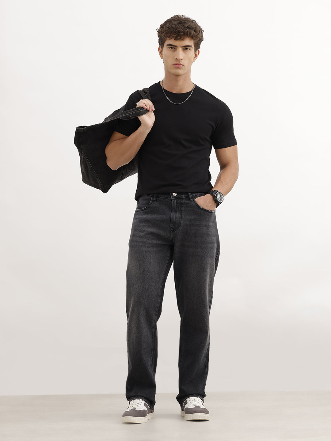 Anti Fit Faded Denim Jeans | Black