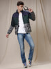 Colour Blocked Metallic Jacket