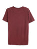 Raw Edged Maroon Slim Fit T-Shirt