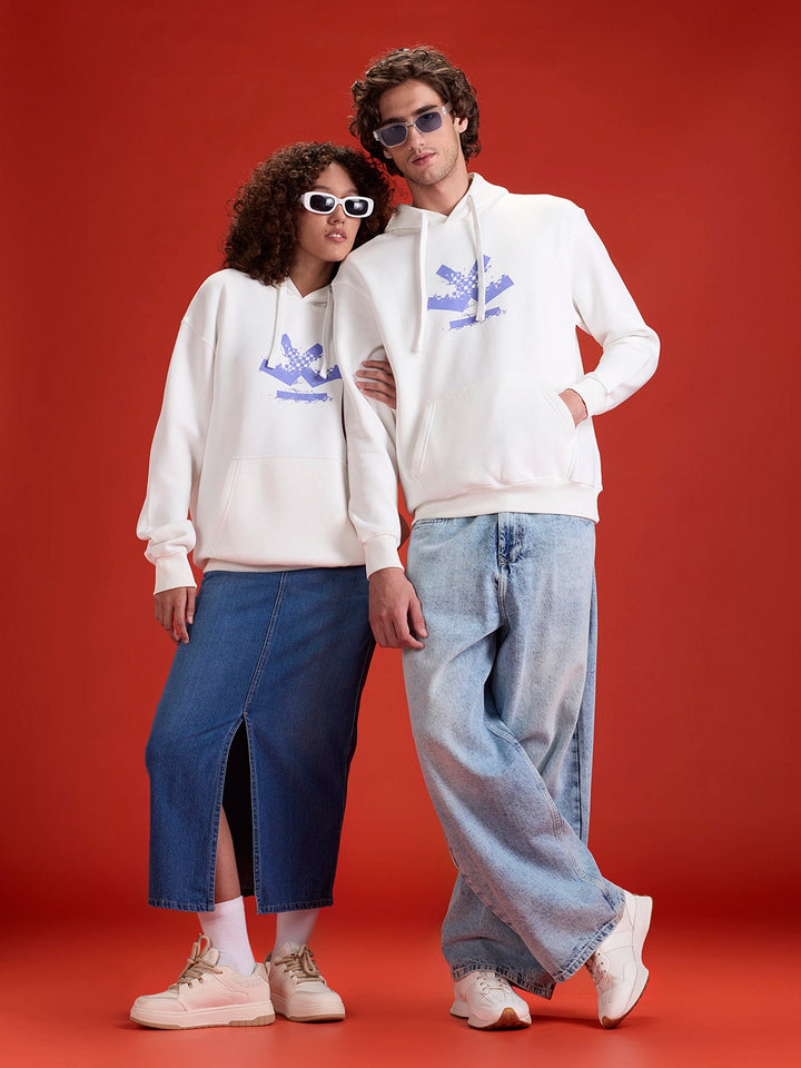 Men's Casual Branded Oversized Fit Sweatshirt | White