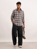 Slim Fit Checkered Full Sleeve Shirt | Grey | WSH02FSSL0073S