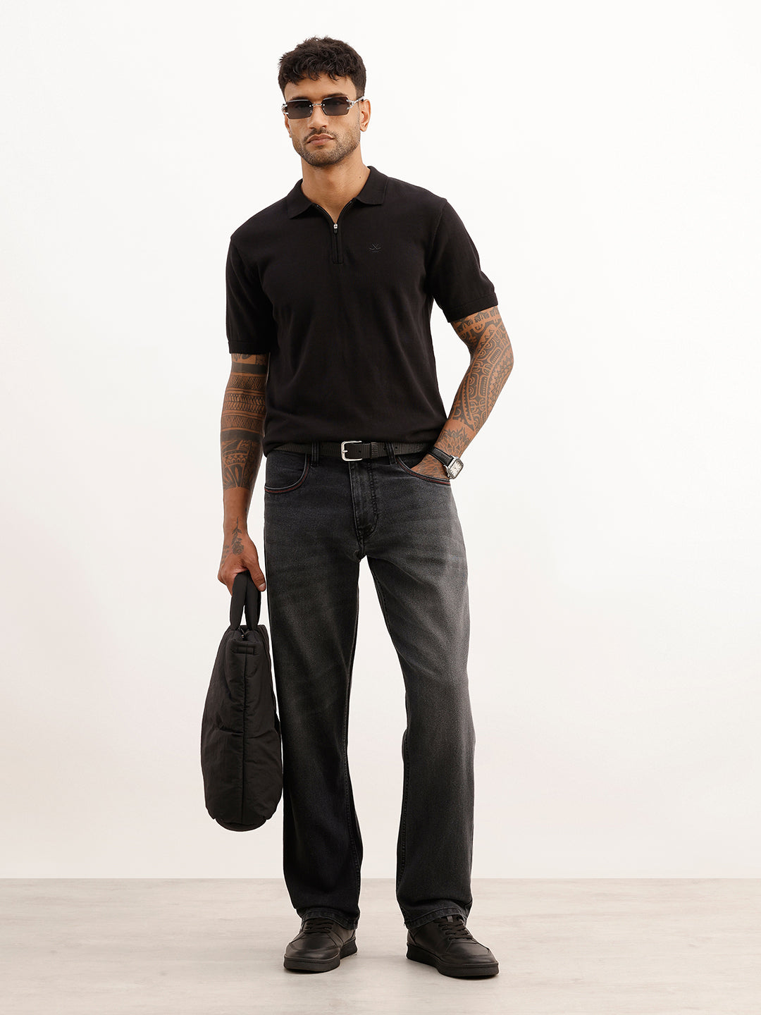 Faded Anti Fit Denim Jeans | Dark Grey