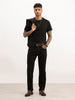 Contrast Stitch Regular Fit Denim Jeans | Black | WRJN807M