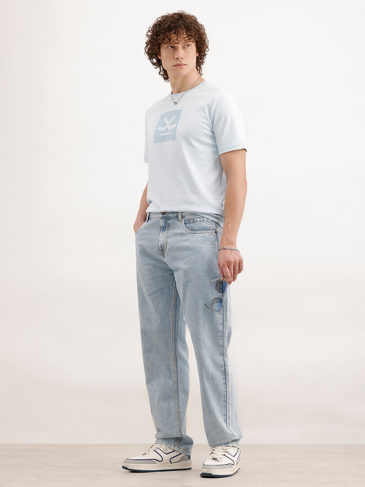 Anti Fit Solid Denim Jeans  | Light Blue