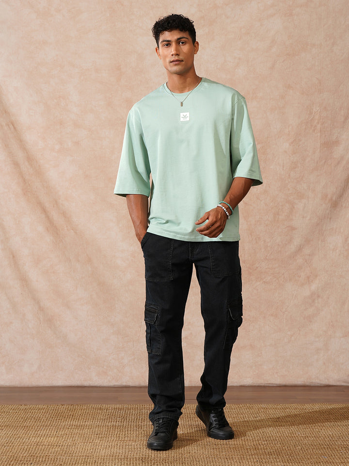 Solid 3/4th Sleeve T-Shirt | Green