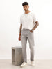 Heavy Faded Slim Fit Denim Jeans | Grey