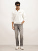 Washed Straight Fit Denim Jeans | Light Grey