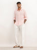 Solid 100% Premium Linen Shirt | Pink