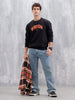 Wrogn Graphic Printed Comfort Fit Sweatshirt | Black