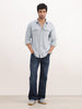 Slim Fit Solid Full Sleeve Shirt | Light Blue