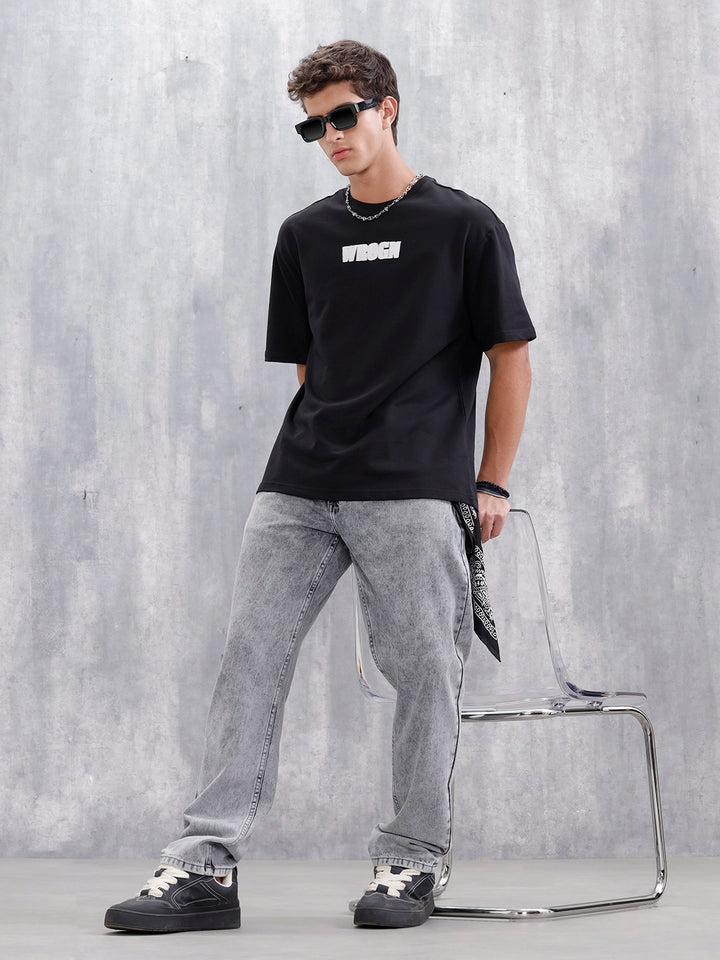 Oversized Skeletal Graphic T-Shirt | Black