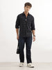 Checkered Slim Fit Full Sleeve Shirt | Black