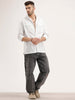 Oversized Striped Double Pocket Shirt | Off White