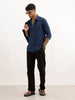 Solid Slim Fit Full Sleeve Shirt | Navy Blue | WSH02FSSL0237S