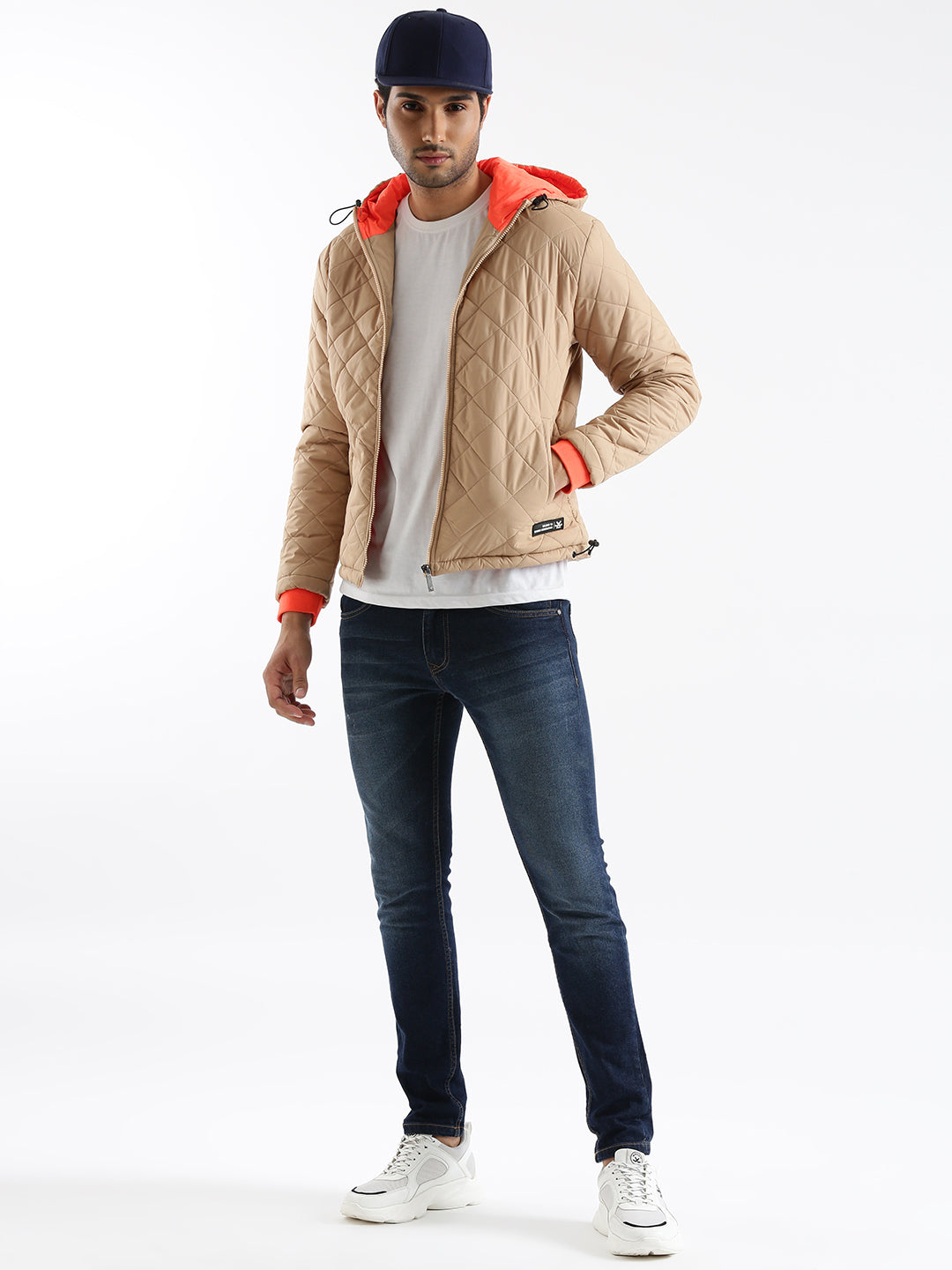 Hooded Blocked Ends Jacket