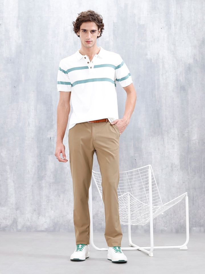Men's Causla Slim Fit Trousers | Khaki