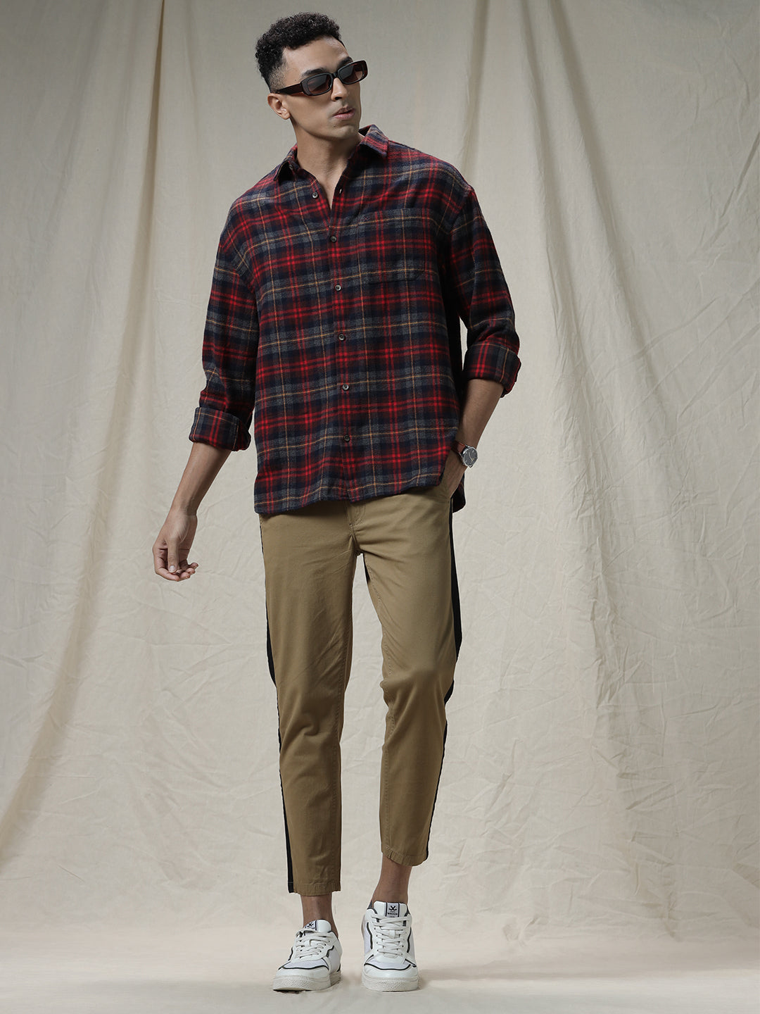 Checked Squares Boxy Fit Shirt