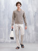 Men's Straight Fit Woven Jogger | Beige