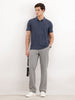 Solid Textured Polo T-Shirt  | Blue
