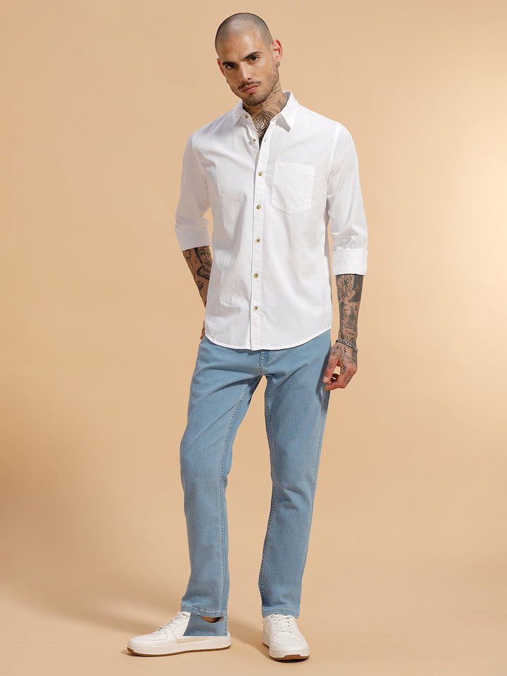 Faded Slim Fit Jeans | Light Blue