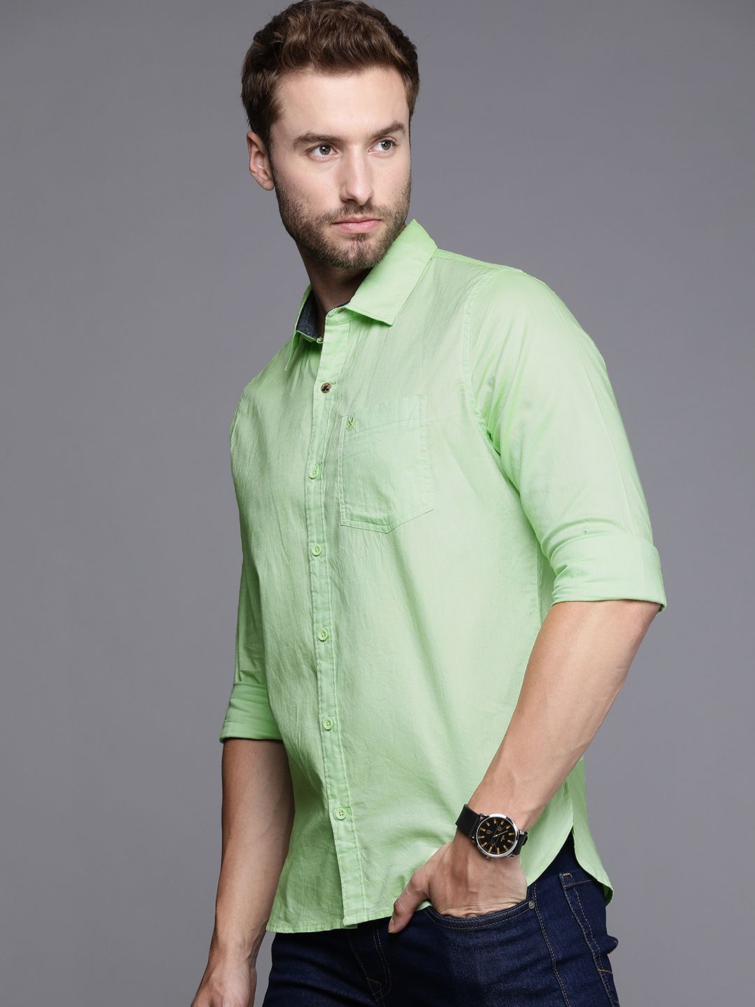 Lime Pop Oxford Shirt