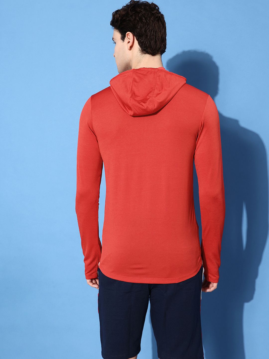 Red Hooded Sauve Active T-Shirt