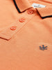 Basic Orange Polo Collar T-Shirt