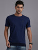 Solid Blue Round Neck T-Shirt