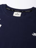 Navy Foil Print Crew Neck T-Shirt