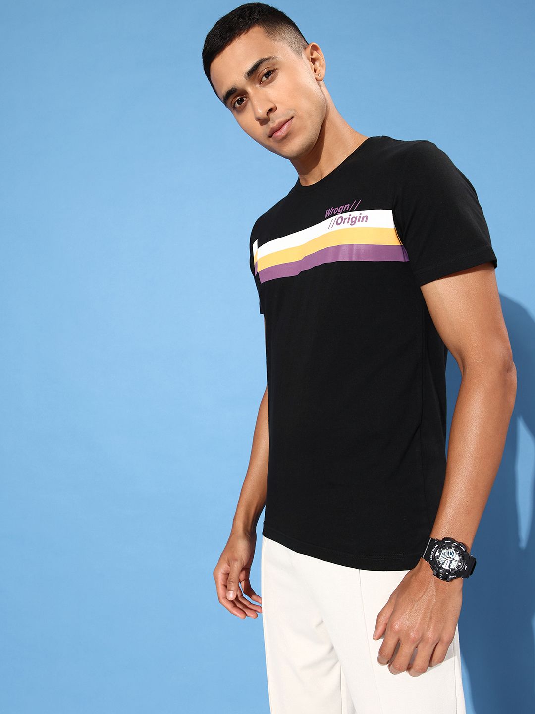 Wrogn Origin Printed Casual T-Shirt