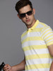 Striped Yellow Colourblocked Polo T-Shirt