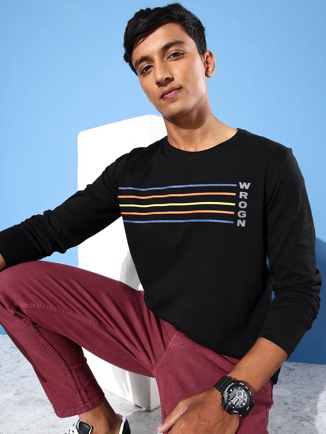 WROGN Striped colours T-Shirt