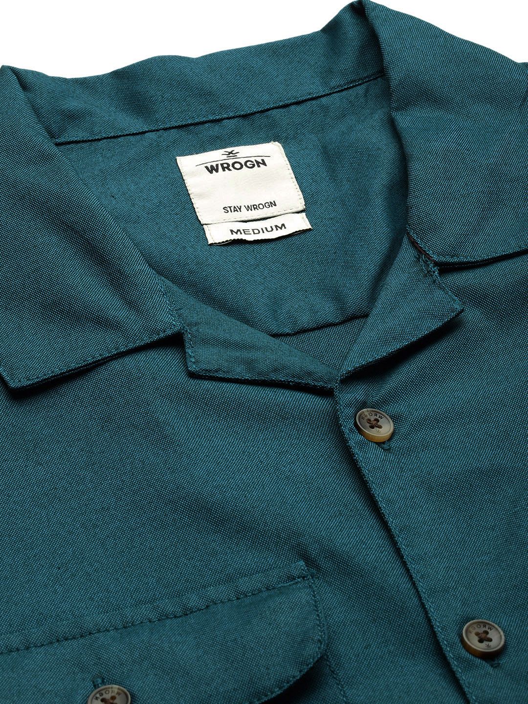 Dark Teal Double Pocket Shacket