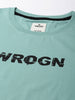 Wrogn Typography Green T-Shirt