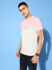 Quirky Pink Colourblocked  T-Shirt