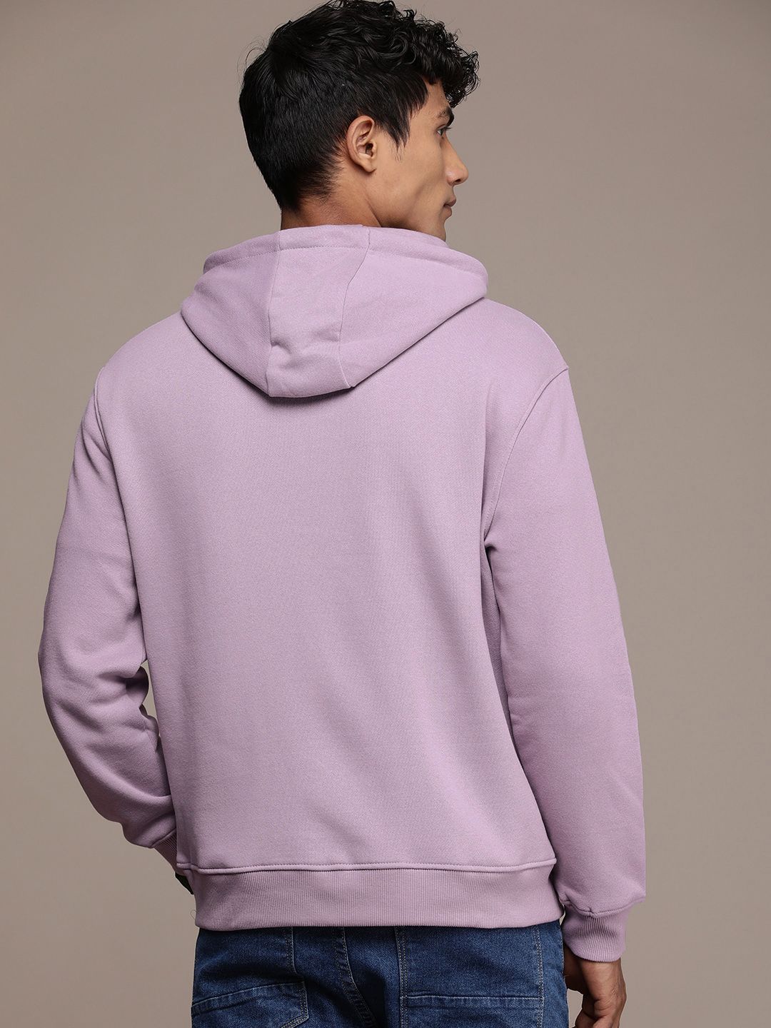 Zipped Lavender Hooded Sweatshirt