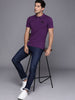 Bold Purple Polo Collar T-Shirt