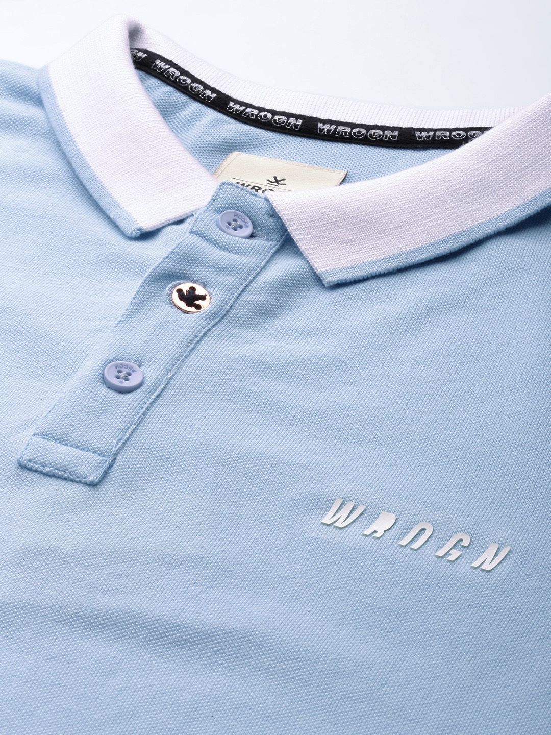 Blue in Wrogn Solid Polo T-Shirt