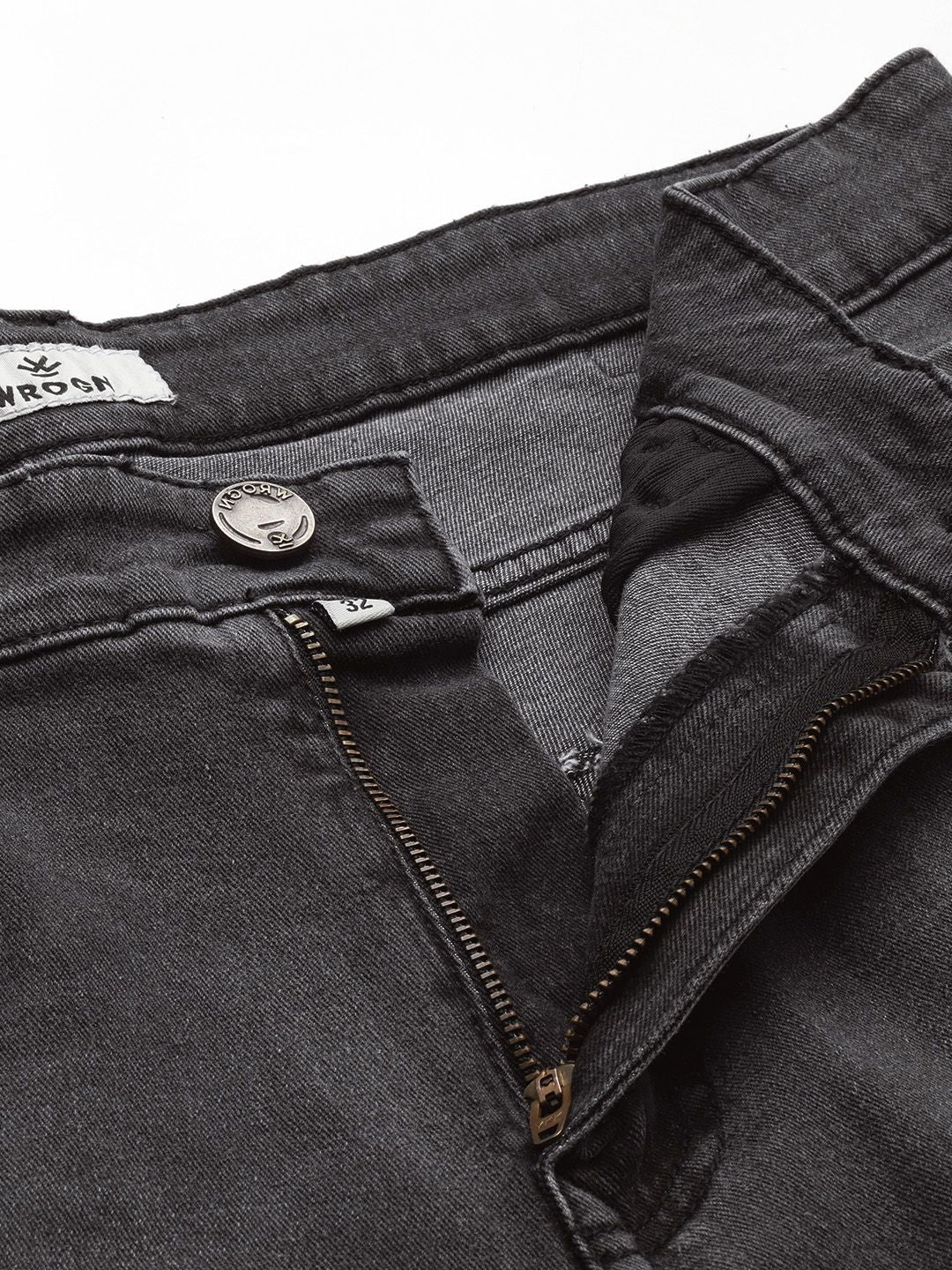 Grey Slim Fit Five Pocket Jeans