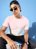 Quirky Pink Colourblocked  T-Shirt