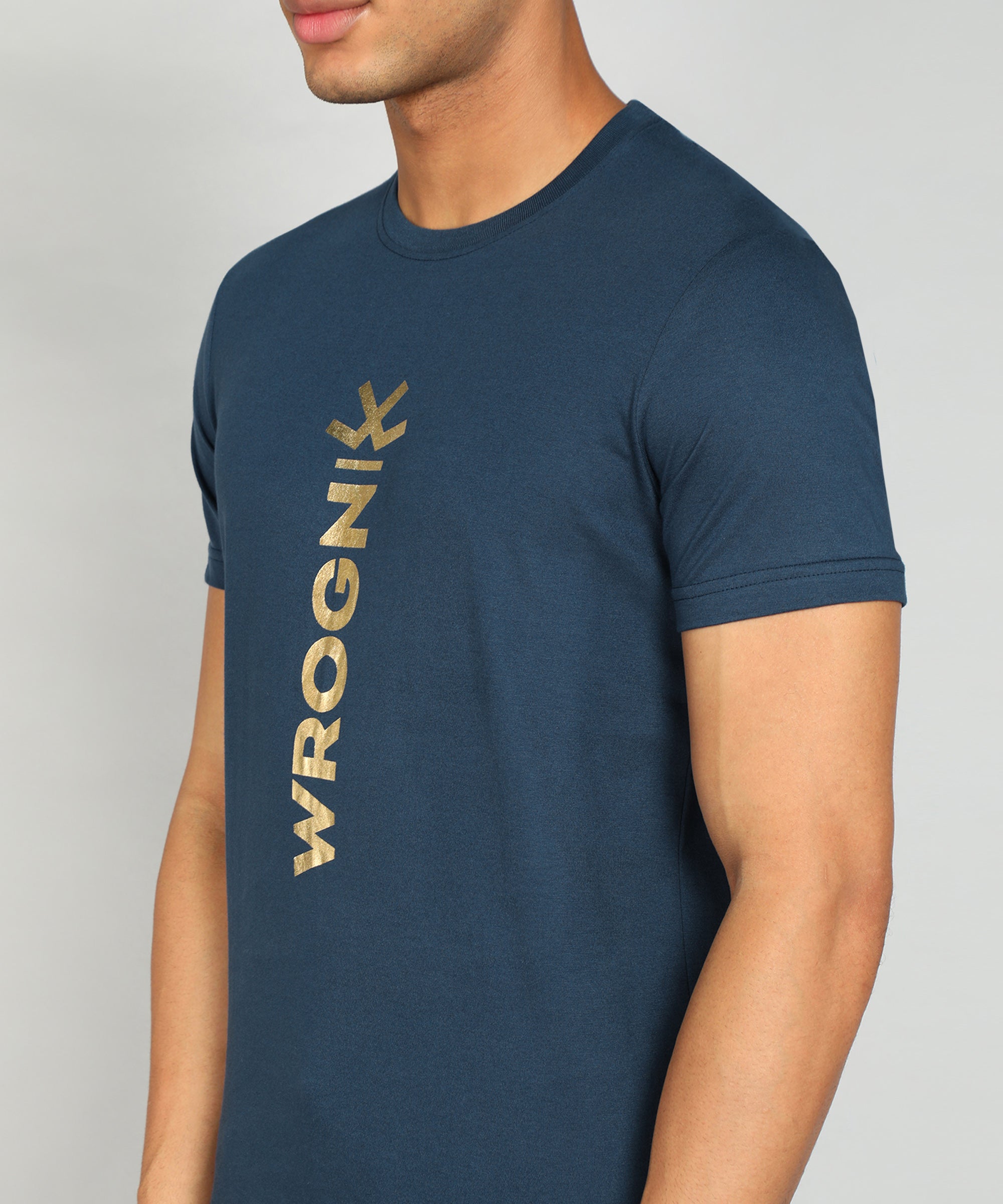 Blue Foil Print T-Shirt