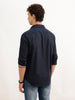 Classic Slim Fit Full Sleeve Solid Shirt | Navy Blue