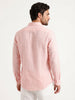 Solid 100% Linen Slim Fit Shirt | Pink