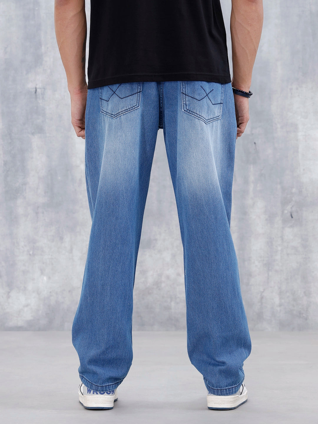 Men's Anti Fit Mid Wash Jeans | Med Stone