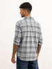 Regular Fit Full Sleeve Flannel Shirt | Light Blue