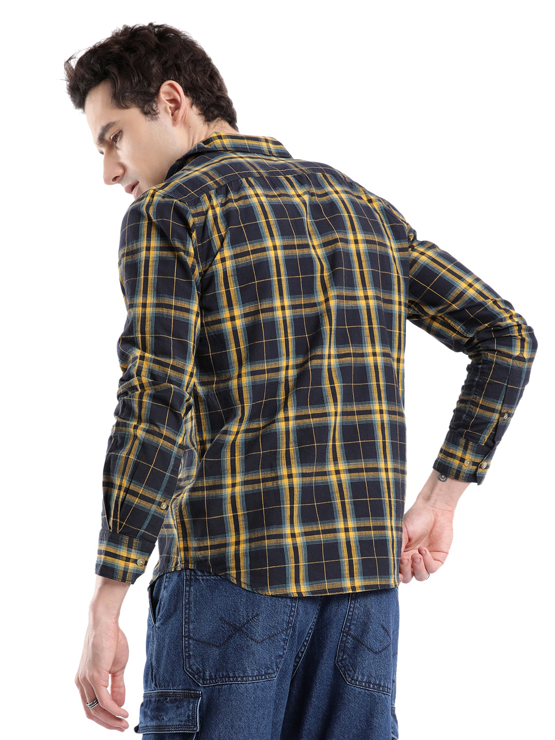 Elite Navy Checkered Shirt